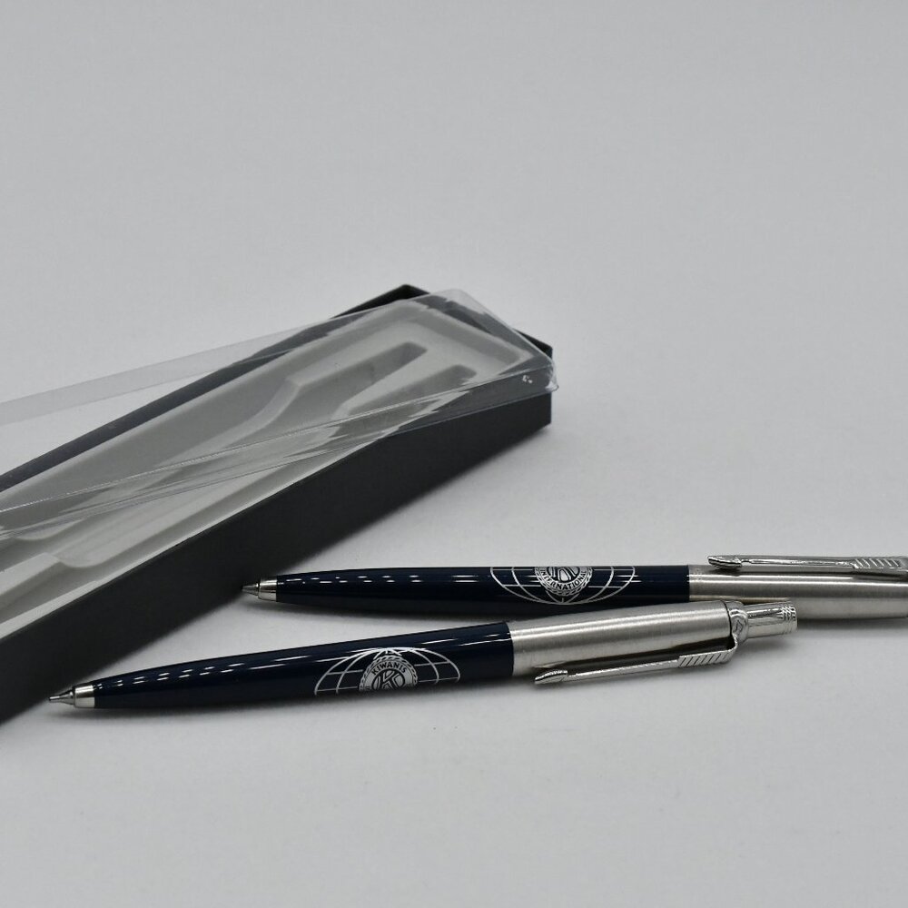 Vintage Parker Jotter Special Pen & Pencil Kiwanis International Set Blue Refill